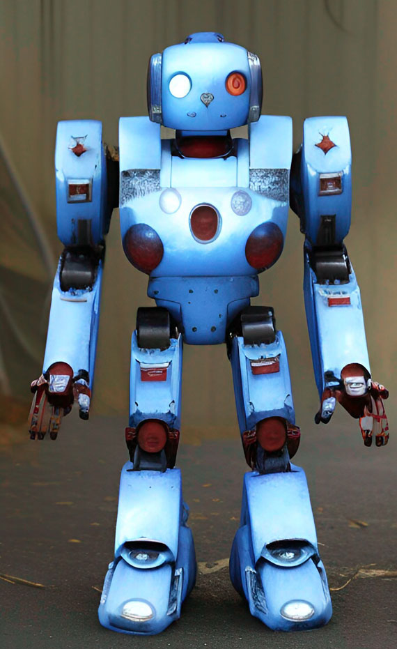 Humanoid Blue Robot