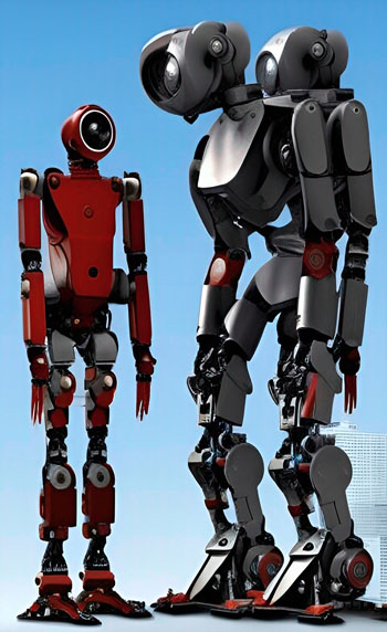 Two Humanoid Robots